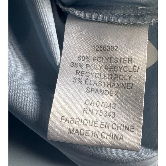 Rachel Roy Blue Button Front Blouse Size Small – Satin Look Short Sleeve Shirt - Picture 4 of 4